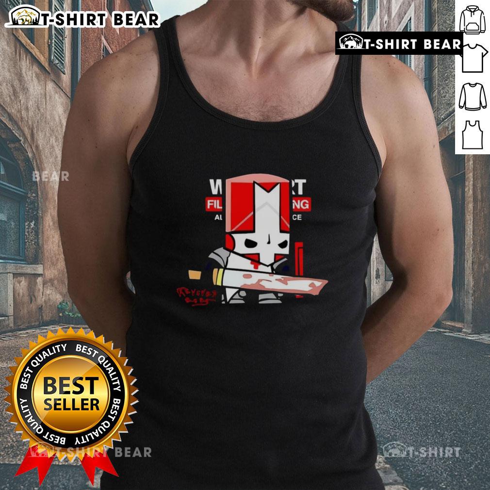 Awesome Castle Crashers Red Knight Sketch Revived Tank Top Awesome Castle Crashers Red Knight sketch on a revived tank top, featuring vibrant colors and dynamic design.