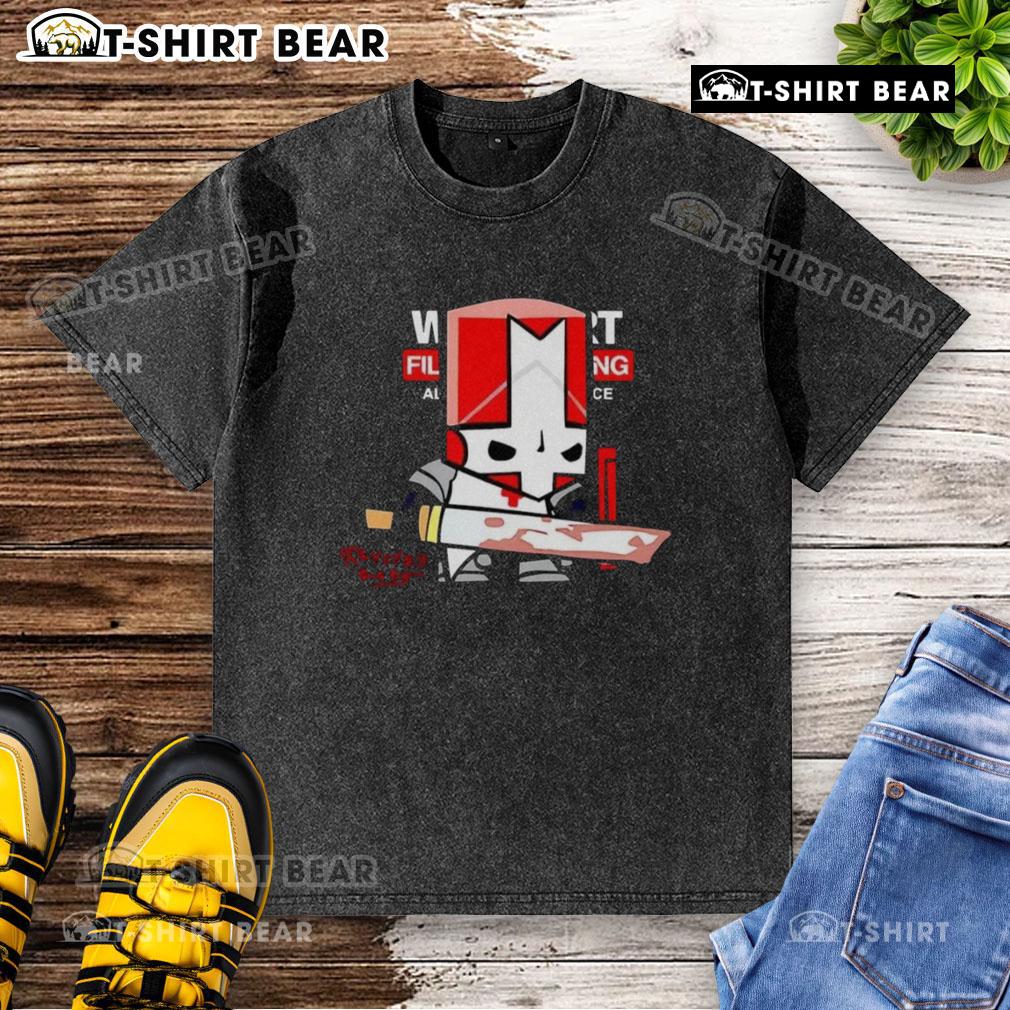 Awesome Castle Crashers Red Knight Sketch Revived Washed T Shirt Awesome Castle Crashers Red Knight sketch on a revived washed t-shirt, featuring vibrant colors and unique design.