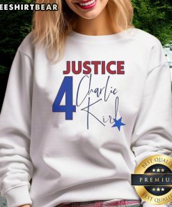 Awesome Charlie Kirk Justice Forever Memorial Sweatshirt in vibrant colors, perfect for supporters of Charlie Kirk.