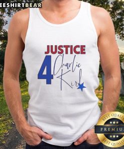Awesome Charlie Kirk Justice Forever Memorial Tank Top featuring bold graphics and a stylish design for supporters.