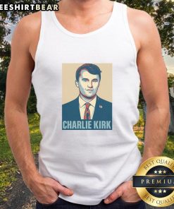 Awesome Charlie Kirk Poster Tank Top featuring vibrant graphic design and bold colors, perfect for fans and casual wear.