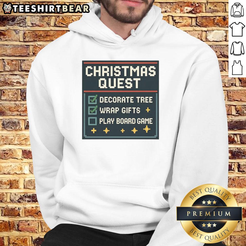 Awesome Christmas Quest Decorate Tree Warp Gifts Play Board Game Hoodie Awesome Christmas Quest hoodie featuring a festive tree, gifts, and board game design for holiday fun.