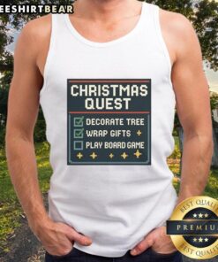 Awesome Christmas Quest: Decorate the tree, wrap gifts, and enjoy a board game in a festive tank top.