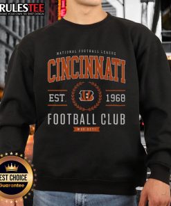 Awesome Cincinnati Bengals Football Club sweatshirt featuring team logo and vibrant colors, perfect for fans.