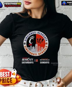 Awesome Cincinnati Sports Bearcats Ladies Tee for game days, perfect for Bengals Sundays and Skyline fans.