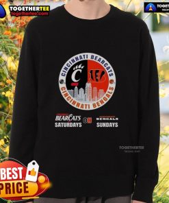 Awesome-Cincinnati-Sports-Bearcats-Saturdays-On-Bengals-Sundays-Skyline-Sweatshirt