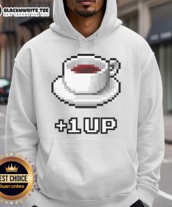 Awesome Coffee Level Up Hoodie in stylish black, perfect for coffee lovers and casual wear enthusiasts.