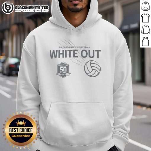 Awesome Colorado State Volleyball White Out 2025 Hoodie featuring a stylish design in vibrant team colors.