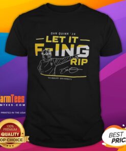 Alt Text: Awesome Dan Quinn 84 Let It F-Ing Rip Salisbury University T-Shirt featuring bold graphics on a comfortable fit.