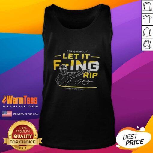 Awesome Dan Quinn 84 Let It F-ing Rip Salisbury University tank top in vibrant colors, perfect for summer style.