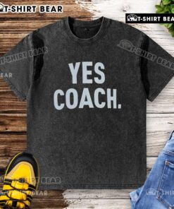 Alt Text: Awesome Dante Fowler Yes Coach washed t-shirt featuring bold graphic design, perfect for fans and casual wear.