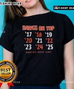 Awesome Dawgs on Top: Georgia Bulldog vs Tennessee Volunteers ladies tee featuring vibrant team graphics.