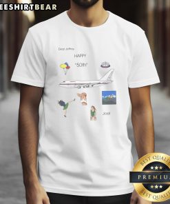 Awesome Dear Jeffrey Happy 50th Joel T-Shirt featuring vibrant graphics for a memorable birthday celebration.
