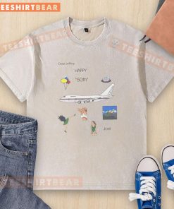 Alt Text: Awesome Dear Jeffrey Happy 50th Joel washed t-shirt featuring vibrant colors and fun design for a birthday celebration.