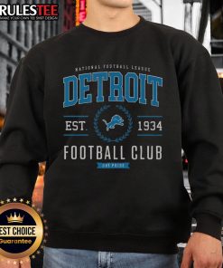 Awesome Detroit Lions Football Club sweatshirt featuring bold team logo and comfortable design for fans.
