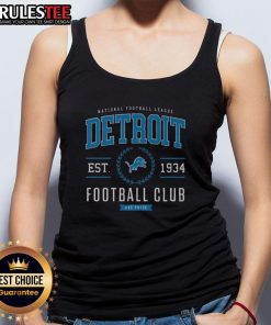 Alt Text: Stylish Detroit Lions football club tank top featuring the team's logo, perfect for game day or casual wear.