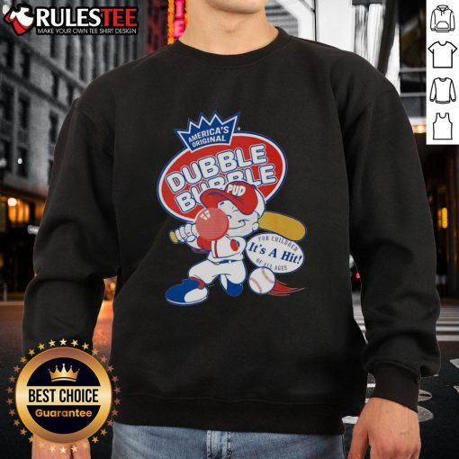 Alt Text: Awesome Dubble Bubble It's a Hit sweatshirt featuring vibrant colors and a playful design, perfect for casual wear.
