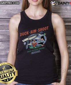 Awesome duck aim shoot tank top for outdoor hunting and retro gamers, perfect for casual wear and gaming enthusiasts.
