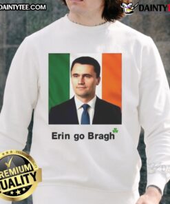Awesome Erin Go Bragh Charlie Kirk sweatshirt featuring vibrant graphics and a comfortable fit, perfect for any celebration.