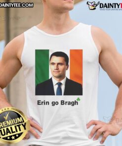 Awesome Erin Go Bragh Charlie Kirk tank top featuring vibrant colors and bold design, perfect for patriotic celebrations.