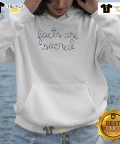 Awesome Facts Are Sacred Hoodie featuring a bold graphic design, perfect for casual wear and showcasing unique style.