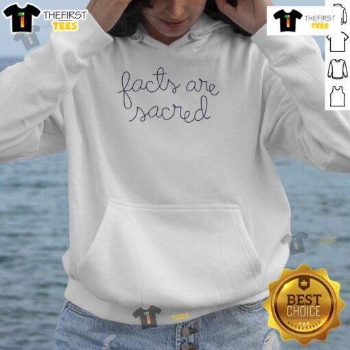 Awesome Facts Are Sacred Hoodie featuring a bold graphic design, perfect for casual wear and showcasing unique style.
