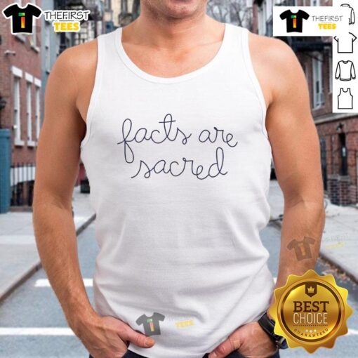 Awesome facts are sacred tank top featuring a bold graphic design on a stylish black background, perfect for casual wear.