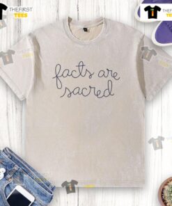 Awesome Facts Are Sacred washed t-shirt in soft fabric, perfect for casual wear and unique style.
