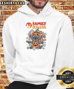 Awesome Family Dollar Stitch Pumpkin Costume Halloween Hoodie for a fun and festive Halloween celebration.