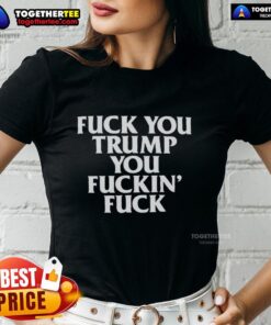 Awesome F*ck You Trump Ladies Tee with bold graphic design, perfect for expressing your political stance in style.