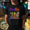 Awesome FedEx x Grinch cosplay t-shirt for Happy Hallothanksmas, featuring festive graphics and vibrant colors.