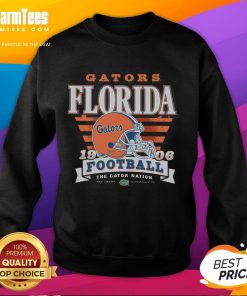 Awesome Florida Gators Stripe Splash Sweatshirt featuring vibrant colors and logo, perfect for game day attire.