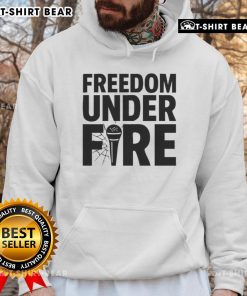 Awesome Freedom Under Fire Charlie Kirk Hoodie featuring bold graphics and a stylish design for supporters.