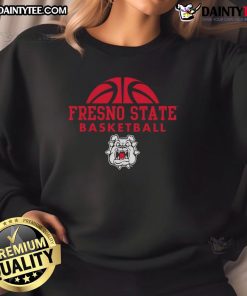 Awesome Fresno State Bulldogs basketball hype sweatshirt featuring vibrant team colors and logo for fans.