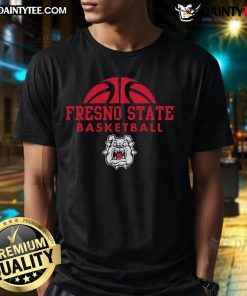 Awesome Fresno State Bulldogs Basketball Hype T-Shirt featuring vibrant team colors and bold logo design.
