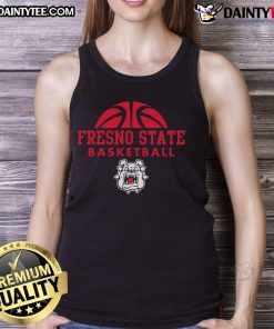 Alt Text: Awesome Fresno State Bulldogs basketball hype tank top for fans, showcasing team spirit and style.