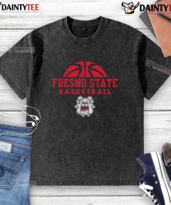 Alt Text: Awesome Fresno State Bulldogs Basketball Hype Washed T-Shirt featuring bold team graphics and a stylish design.