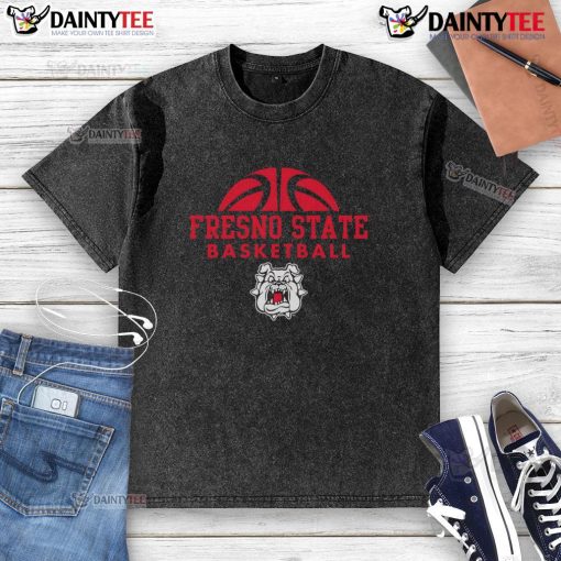 Alt Text: Awesome Fresno State Bulldogs Basketball Hype Washed T-Shirt featuring bold team graphics and a stylish design.