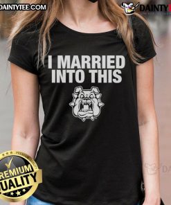Alt Text: Awesome Fresno State Bulldogs I Married Into This ladies tee featuring bold graphics and vibrant colors.