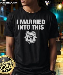 Alt Text: Awesome Fresno State Bulldogs I Married Into This T-Shirt featuring a bold design for proud fans and families.