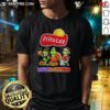 Awesome Frito Lay X Grinch cosplay T-shirt for Happy Hallothanksmas featuring colorful graphics and festive design.