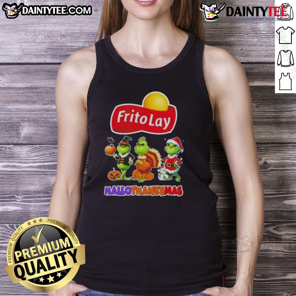 Awesome Frito Lay X Grinch Cosplay Happy Hallothanksmas Tank Top