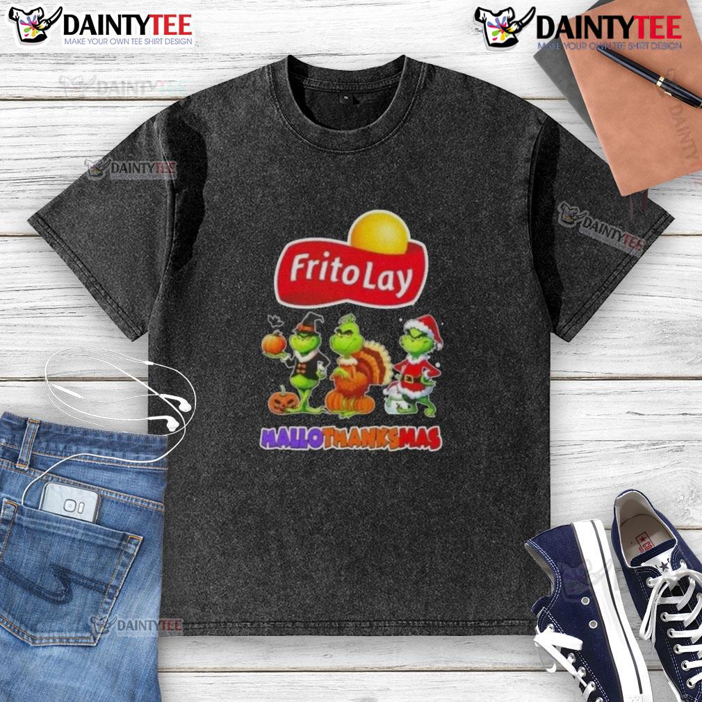 Awesome Frito Lay X Grinch Cosplay Happy Hallothanksmas Washed T Shirt