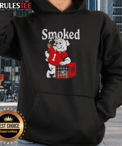 Awesome Georgia Bulldogs vs Tennessee Volunteers smoked hoodie featuring team logos and vibrant colors, perfect for fans.