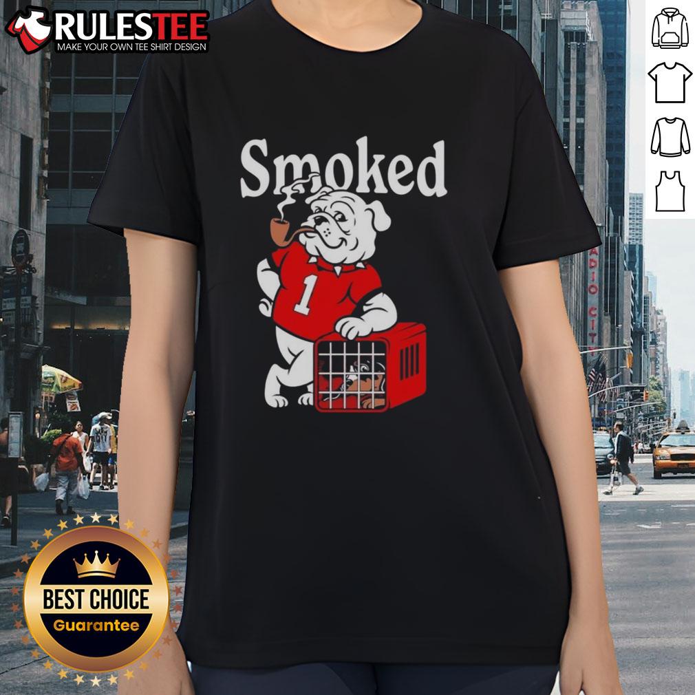 Awesome Georgia Bulldogs Vs Tennesse Volunteers Smoked Ladies Tee Awesome Georgia Bulldogs vs Tennessee Volunteers smoked ladies tee showcasing team spirit and style for fans.