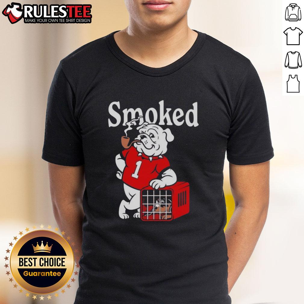 Awesome Georgia Bulldogs Vs Tennesse Volunteers Smoked T Shirt Awesome Georgia Bulldogs vs Tennessee Volunteers smoked t-shirt featuring team logos and vibrant colors for fans.