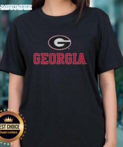 Alt Text: Awesome Georgia logo on a stylish ladies' tee for football fans, perfect for game day and casual wear.