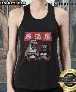 Awesome Giant Movie Monsters tank top featuring Bar Kong and Godzilla graphic design, perfect for fans of iconic films.
