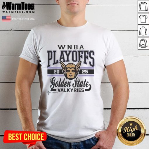 Alt Text: Awesome Golden State Valkyries WNBA 2025 Playoffs retro t-shirt featuring vibrant design and team logo.