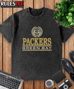 Awesome Green Bay Packers crest washed t-shirt featuring vibrant team colors and logo, perfect for fans and casual wear.